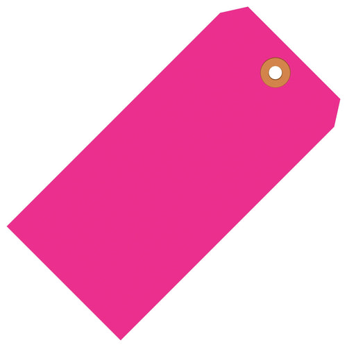 2 3/4 x 1 3/8 in 13 Pt Fluorescent Pink Shipping Tags 1000/Case G12011E