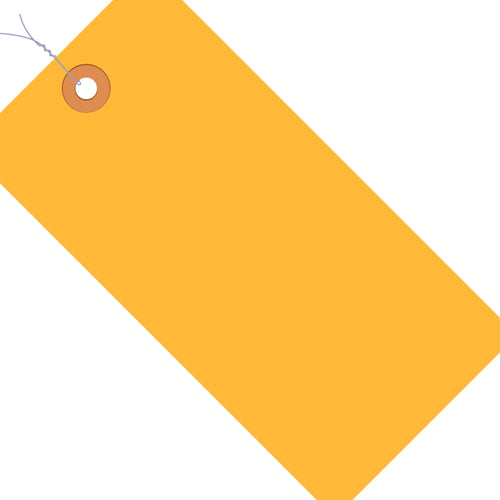 2 3/4 x 1 3/8 in 13 Pt Fluorescent Orange Pre-Wired Shipping Tags 1000/Case G12013D - alias listing