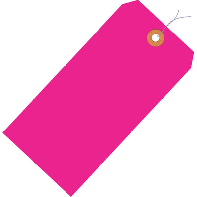 2 3/4 x 1 3/8 in 13 Pt Fluorescent Pink Pre-Wired Shipping Tags 1000/Case G12013E - alias listing