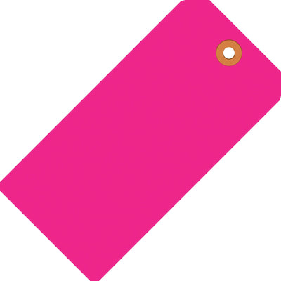 3.25x1.625 13 Pt Fluorescent Pink Shipping Tags 1000/Case G12021E - alias listing