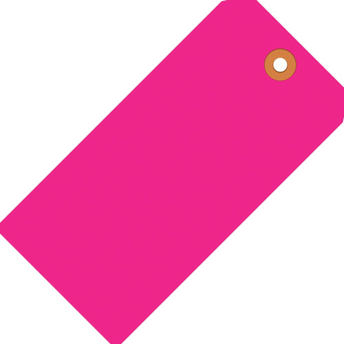 3.25x1.625 13 Pt Fluorescent Pink Shipping Tags 1000/Case G12021E - alias listing
