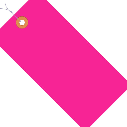 3 1/4 x 1 5/8 in 13 Pt Fluorescent Pink Pre-Wired Shipping Tags 1000/Case G12023E - alias listing
