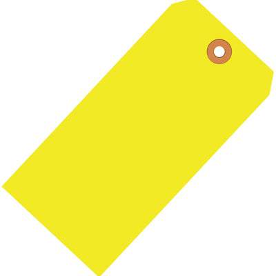 4.25x2.13 13 Pt Fluorescent Yellow Shipping Tags 1000/Case G12041A - alias listing
