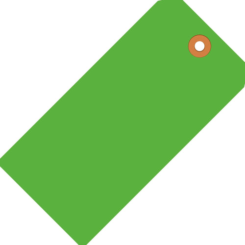 4.25x2.13 13 Pt Fluorescent Green Shipping Tags 1000/Case G12041B - alias listing
