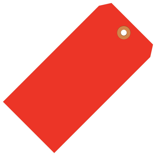 4 3/4 x 2 3/8 in 13 Pt Fluorescent Red Shipping Tags 1000/Case G12051C - alias listing