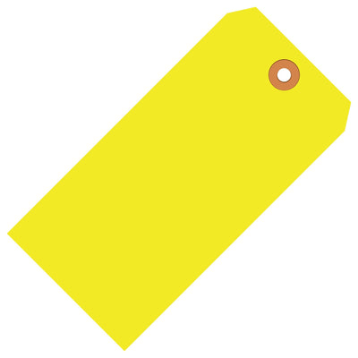 6.25x3.13 13 Pt Fluorescent Yellow Shipping Tags 1000/Case G12081A - alias listing