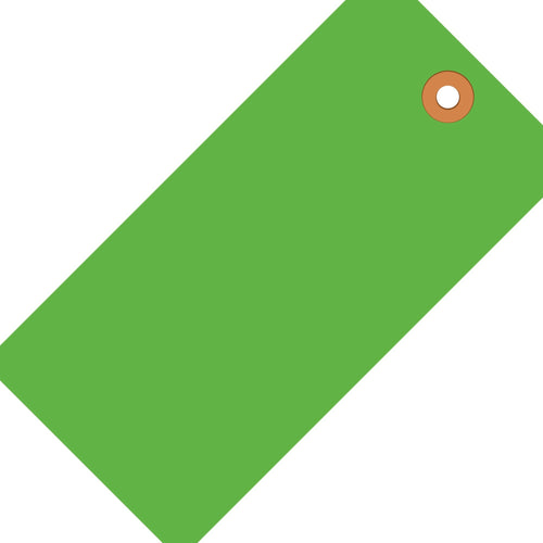 6.25x3.13 13 Pt Fluorescent Green Shipping Tags 1000/Case G12081B - alias listing