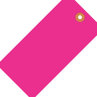 6 1/4 x 3 1/8 in 13 Pt Fluorescent Pink Shipping Tags 1000/Case G12081E - alias listing
