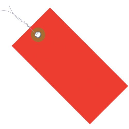 Color-code your shipments with durable, pre-wired red Tyvek shipping tags designed for industrial logistics. Manufactured from chemical and mildew-resistant spunbonded olefin material with a 3/16