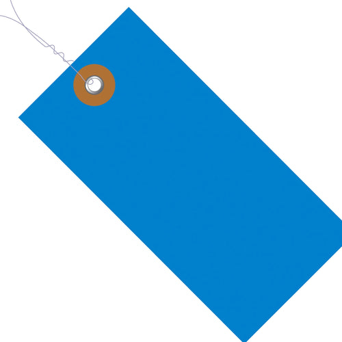 3.25x1.625 Blue Tyvek Pre-Wired Shipping Tags 100/Case G14023A - alias listing
