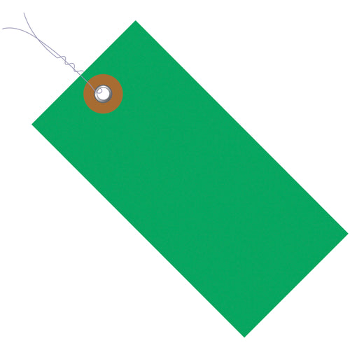 Organize shipments efficiently with these vibrant green Tyvek pre-wired shipping tags (3 1/4