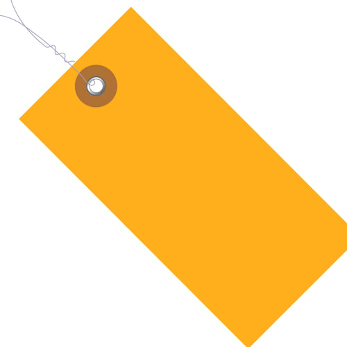 3 3/4 x 1 7/8 in Orange Tyvek Pre-Wired Shipping Tags 100/Case G14033E - alias listing