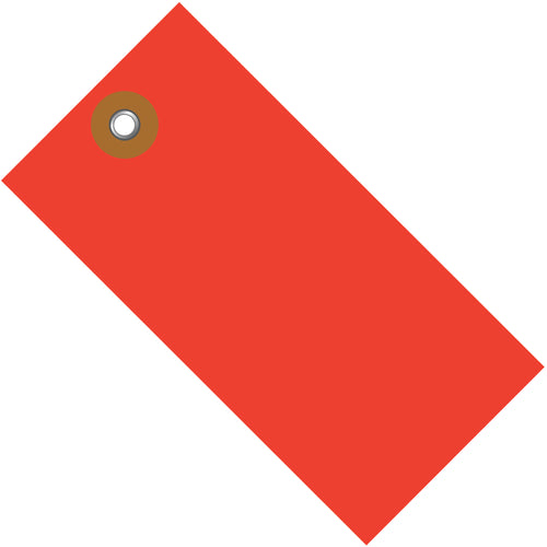 Professional-grade red Tyvek shipping tags sized 4 3/4