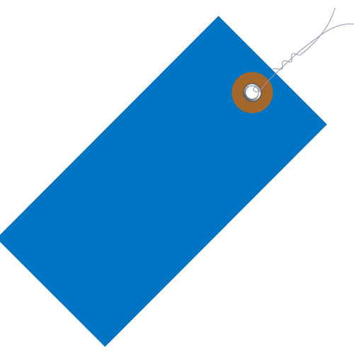 4 3/4 x 2 3/8 in Blue Tyvek Pre-Wired Shipping Tags 100/Case G14053A