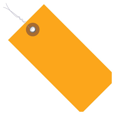 4 3/4 x 2 3/8 in Orange Tyvek Pre-Wired Shipping Tags 100/Case G14053E - alias listing