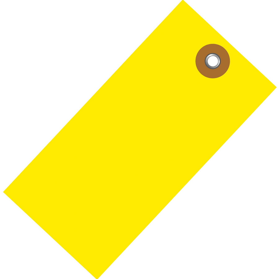 5 1/4 x 2 5/8 in Yellow Tyvek Shipping Tags 100/Case G14061B - alias listing