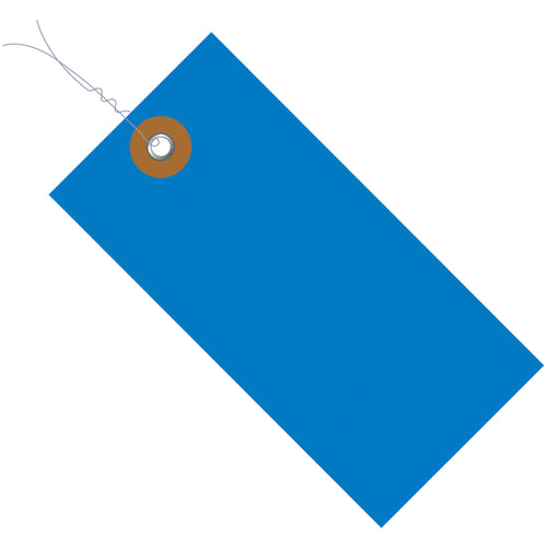 Organize and track shipments with these durable pre-wired blue Tyvek shipping tags. Made from chemical and mildew-resistant spunbonded olefin with reinforced 3/16