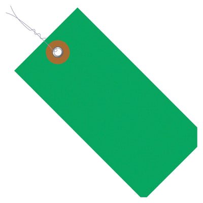 5 1/4 x 2 5/8 in Green Tyvek Pre-Wired Shipping Tags 100/Case G14063C - alias listing