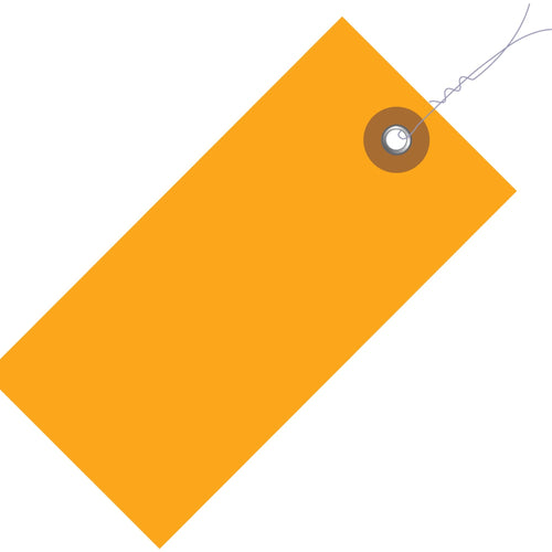 5 3/4 x 2 7/8 in Orange Tyvek Pre-Wired Shipping Tags 100/Case G14073E - alias listing