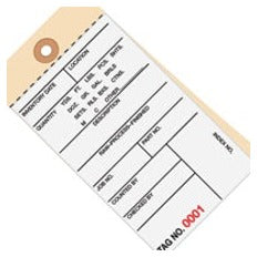 6.25x3.12 Inventory Tags 2 Part Carbonless #8 0000-0499 500/Case G15011 - alias listing