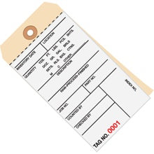 6.25x3.12 Inventory Tags 2 Part Carbonless #8 0000-0499 500/Case