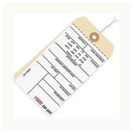 6.25x3.12 Inventory Tags 2 Part Carbonless #8 Pre-Wired 0500-0999 G15023 - alias listing