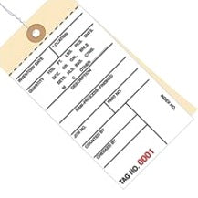 6.25x3.12 Inventory Tags 2 Part Carbonless #8 Pre-Wired 3000-3499 G15073 - alias listing