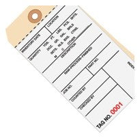 6.25x3.12 Inventory Tags 2 Part Carbonless #8 3500-3999 500/Case