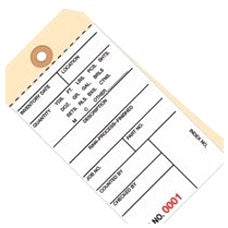6.25x3.12 Inventory Tags 2 Part Carbonless #8 4500-4999 500/Case G15101 - alias listing