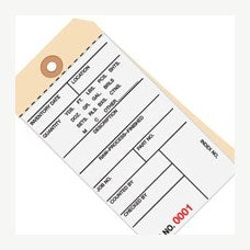 6.25x3.12 Inventory Tags 2 Part Carbonless #8 4500-4999 500/Case