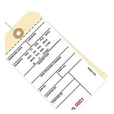 6.25x3.12 Inventory Tags 2 Part Carbonless #8 Pre-Wired 5500-5999 G15123 - alias listing