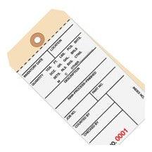 6.25x3.12 Inventory Tags 2 Part Carbonless #8 6000-6499 500/Case