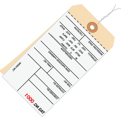 6.25x3.125 #8 2-Part Carbonless Inventory Tags Pre-Wired 500/Case G15133 - alias listing