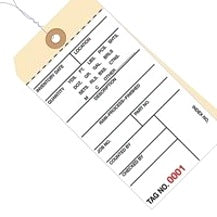 6.25x3.12 Inventory Tags 2 Part Carbonless #8 Pre-Wired 7000-7499 G15153 - alias listing