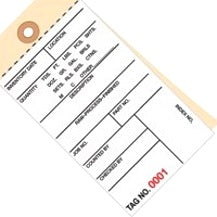6.25x3.12 Inventory Tags 2 Part Carbonless #8 7500-7999 500/Case G15161 - alias listing