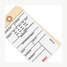 6.25x3.12 Inventory Tags 2 Part Carbonless #8 8500-8999 500/Case