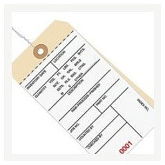 6.25x3.12 Inventory Tags 2 Part Carbonless #8 Pre-Wired 8500-8999 G15183 - alias listing