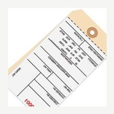 6.25x3.12 Inventory Tags 2 Part Carbonless #8 9500-9999 500/Case G15201 - alias listing
