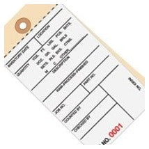 6.25x3.12 Inventory Tags 2 Part Carbonless #8 10000-10499 500/Case G15211 - alias listing