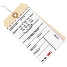 6.25x3.12 Inventory Tags 3 Part Carbonless #8 Pre-Wired 0500-0999