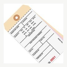 6.25x3.12 Inventory Tags 3 Part Carbonless #8 1500-1999 500/Case