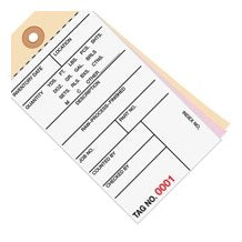 6.25x3.12 Inventory Tags 3 Part Carbonless #8 2000-2499 500/Case