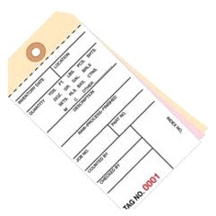 6.25x3.12 Inventory Tags 3 Part Carbonless #8 2500-2999 500/Case G16061 - alias listing