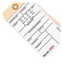 6.25x3.12 Inventory Tags 3 Part Carbonless #8 3500-3999 500/Case