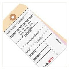 6.25x3.12 Inventory Tags 3 Part Carbonless #8 4000-4499 500/Case G16091 - alias listing