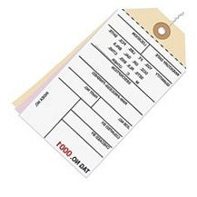 6.25x3.12 Inventory Tags 3 Part Carbonless #8 Pre-Wired 4000-4499 G16093 - alias listing