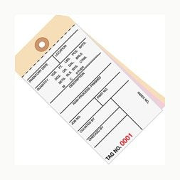 6.25x3.12 Inventory Tags 3 Part Carbonless #8 4500-4999 500/Case