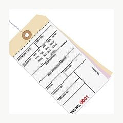 6.25x3.12 Inventory Tags 3 Part Carbonless #8 Pre-Wired 4500-4999