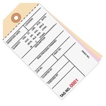 6.25x3.12 Inventory Tags 3 Part Carbonless #8 5500-5999 500/Case