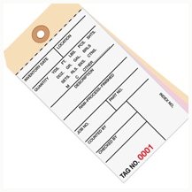 6.25x3.12 Inventory Tags 3 Part Carbonless #8 8000-8499 500/Case